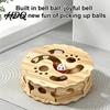 Safe Solid Wood Cat Toys Interactive Toy with Rolling Balls Durable Density Board Scratching Kitten Self Entertainment Toy Anxiety Relief
