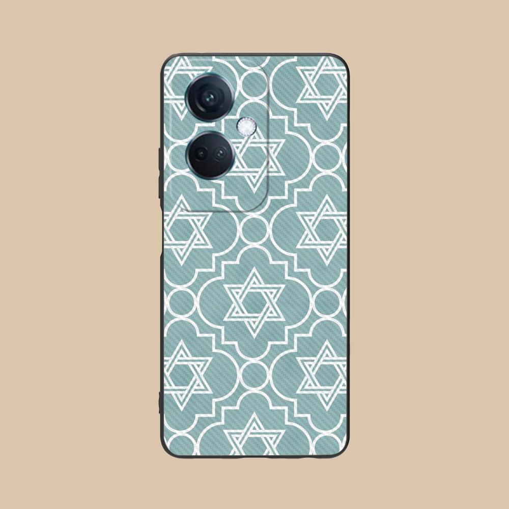 Jewish Hanukkah Mobile Phone Case for OPPO Reno 14 13 12 11 10 9 8 7 6 5 F T Pro 5G Colorful Printing Cover Luxury Cover Pretty