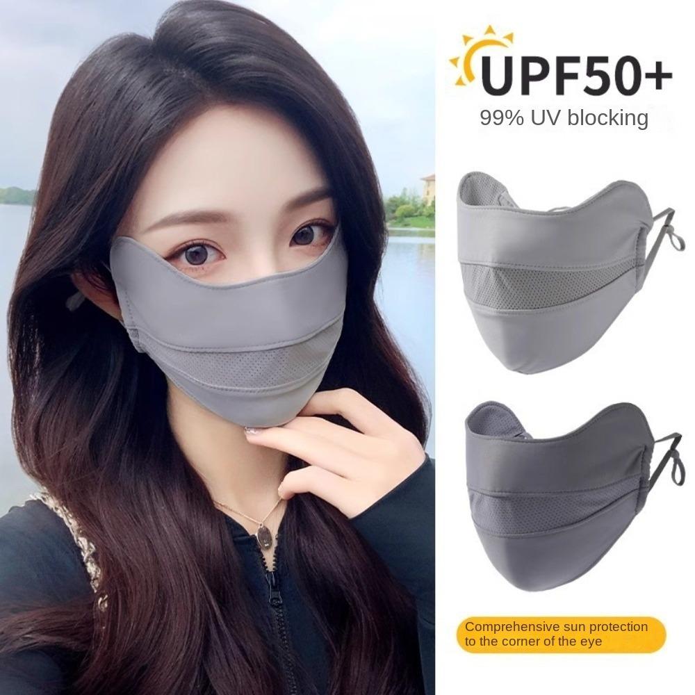 Washable Sunscreen Mask Breathable Anti-sun Mask New Face Veil  Gift