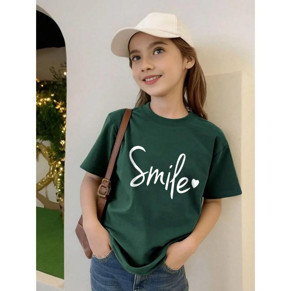 Summer New Children Tee Star Graphic Round Neck T-Shirt Girl Clothes Short Sleeve Outdoor Breathable Top Clothing