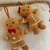 High Quality Christmas Gingerbread Man Pendant Plush Doll Car Key Chain Home Decor Toy for Kids Xmas Gift 10/20cm