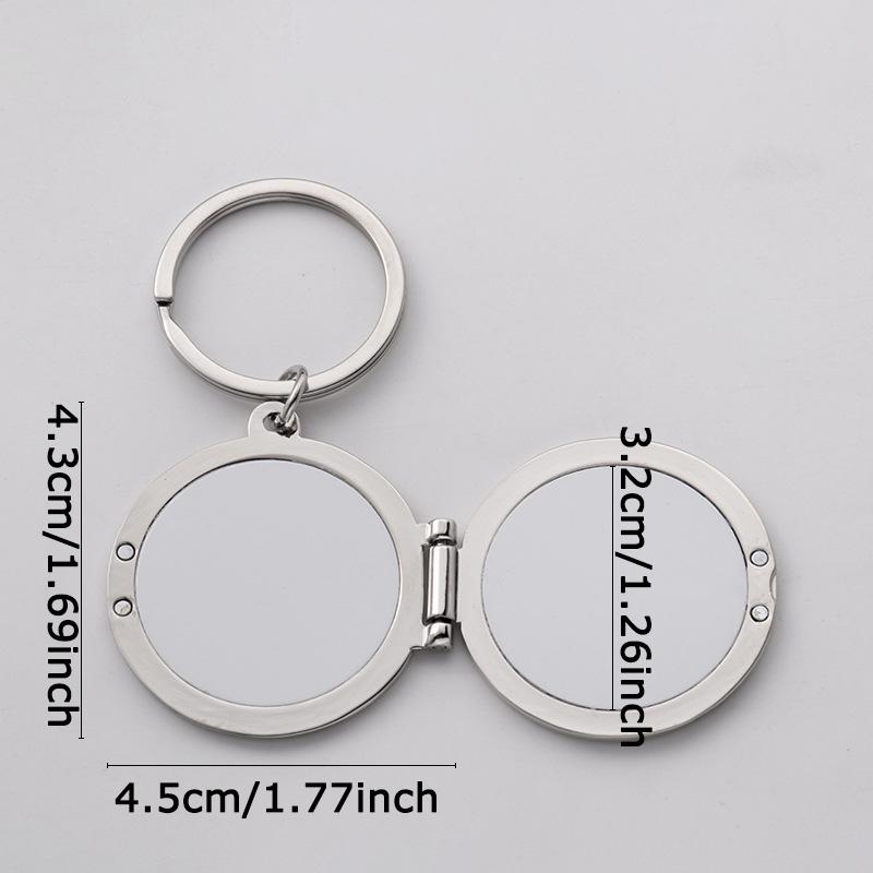 WTEMPO Anpassbares beidseitig zu öffnendes rundes Ring-Legierungs-Schlüsselanhänger-Set DIY Damenmode-Schmuck Geburtstagsgeschenk Festliches Andenken