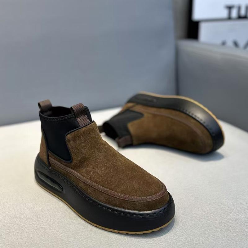 Winter new Japanese retro matte leather thick-soled high-end comfortable break shoes cr