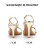 Women's Golden High Heel Roman Sandals 2024 - French Style Lace-up for Skirts