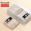 Flip4 Flip3 Foldable Phone Case Mechanical Plating Transparent Hinge Full Body Shockproof Protective Cover
