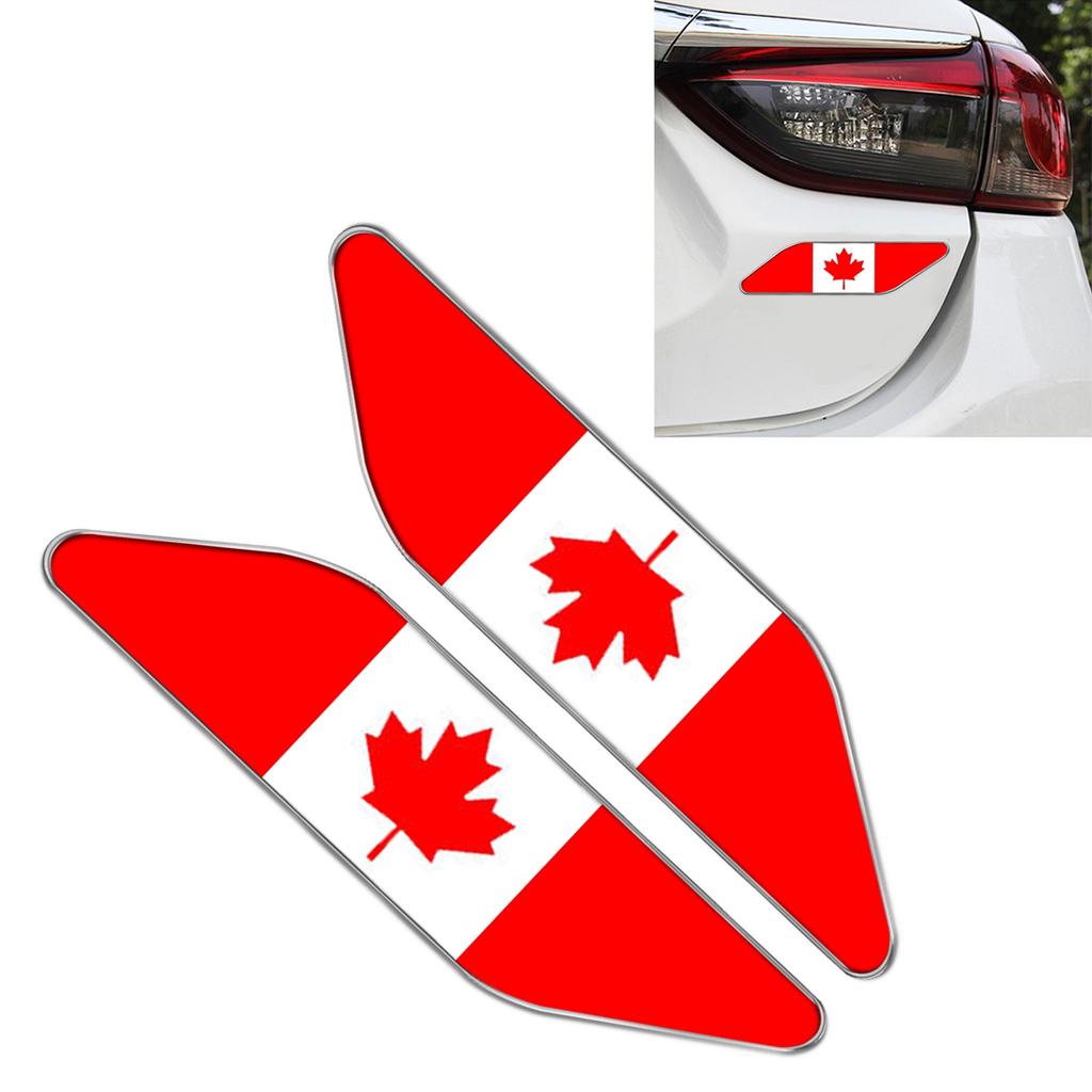 Satın alın 2 PCS Canadian Flag Pattern Car-Styling Sticker Random ...
