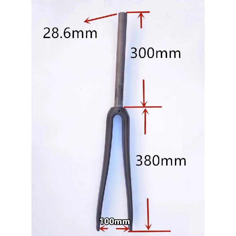 GRAY Carbon Fork 700c Bicycle Fork 28.6mm Racing Matt 3K 100MM Opening V Brake Front Fork for Road Bike,Fixed Gear Bike