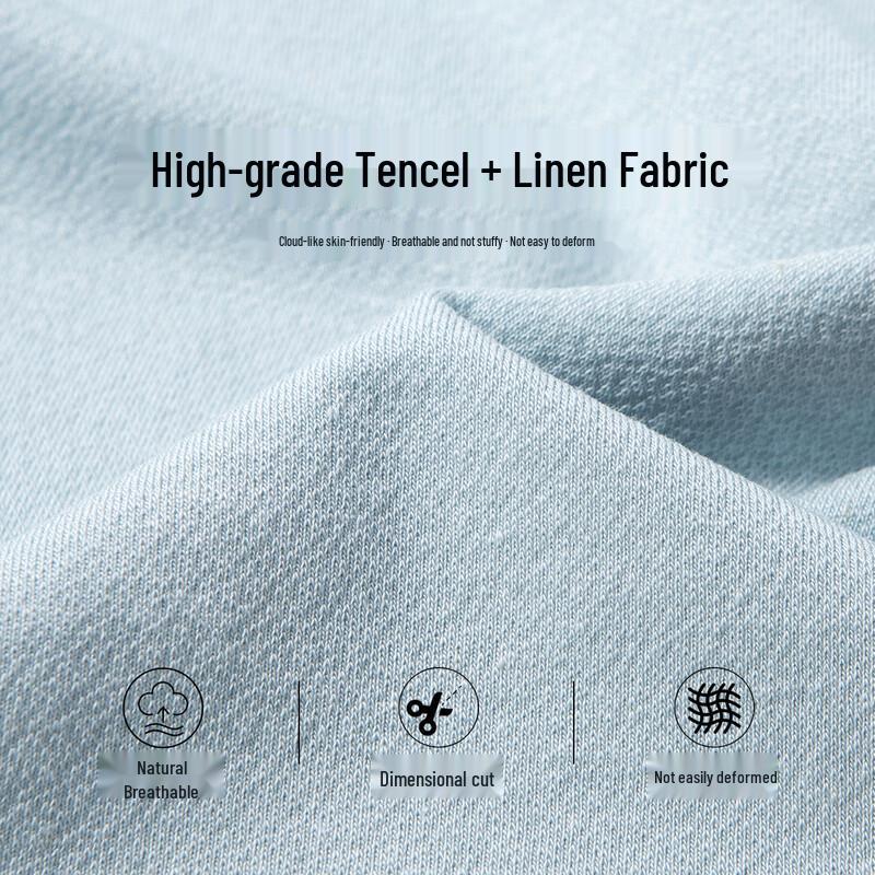 Hodo Linen-Tencel Breathable Short-Sleeve Polo Shirt