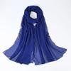 Supply Solid Color Silk Scarf Women's Island Silk Edge Lace Long Scarf Bright Silk Ethnic Scarf Malaysian Headscarf