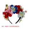 New simulation fabric orchid head buckle bridal wedding rose headband light luxury double row fake flower headgear
