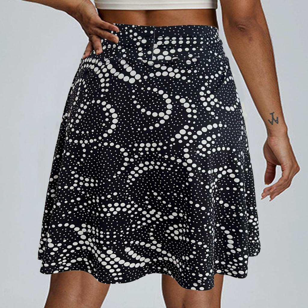 Women Knee Length Skort with Pockets Tennis Golf Athletic Skirt Lightweight Breathable Stretchy Sports Skort for Outdoor Activities