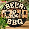 Metal Tin Sign Vintage Beer BBQ Pub Decor Wall Art
