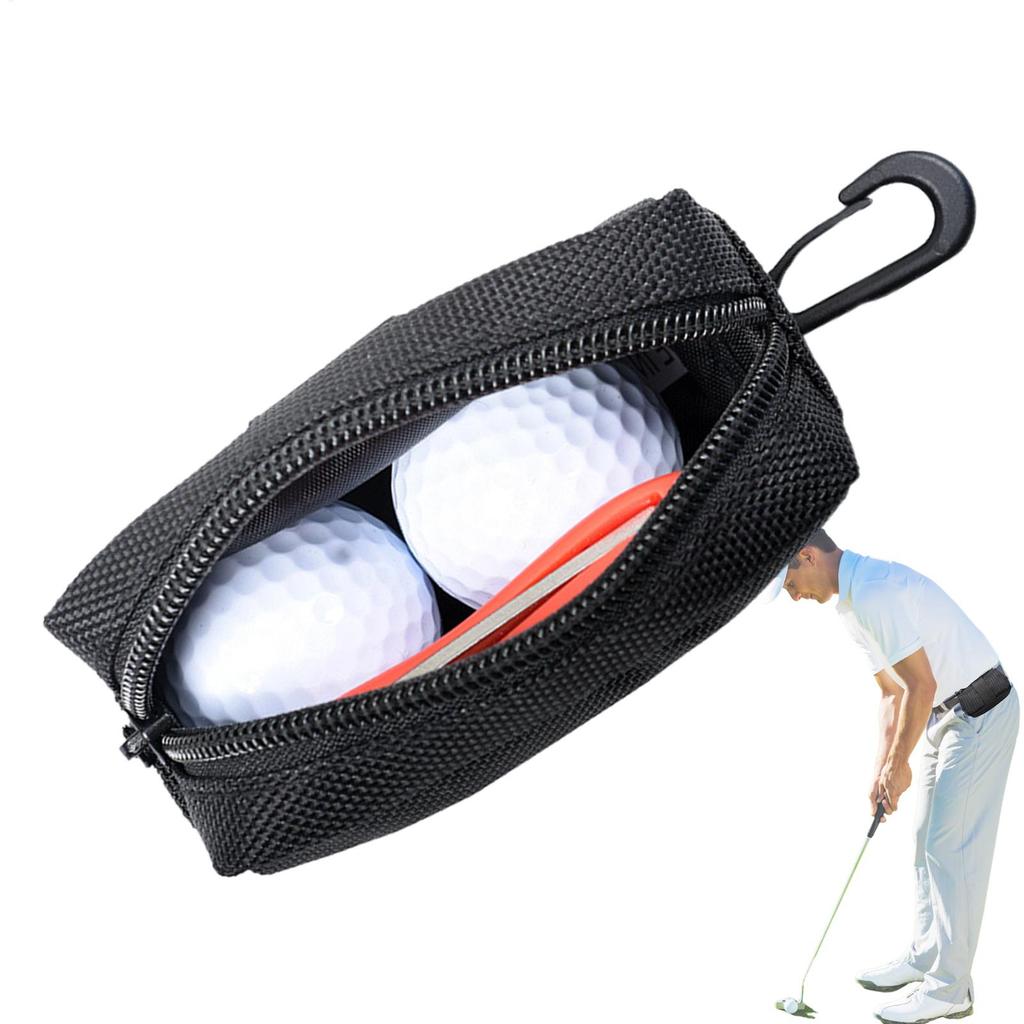 2025 Golf Ball Bag With Clip Golf Tee Holder Pouch Golf Ball Pocket Fanny Pack Lightweight Golf Ball Case Golf Accessories