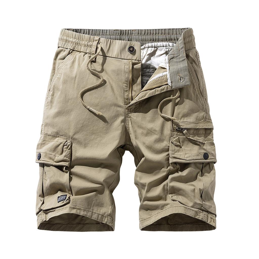 Men's Casual Wear Multiple Pockets Five-pocket Pants Mid- Pants