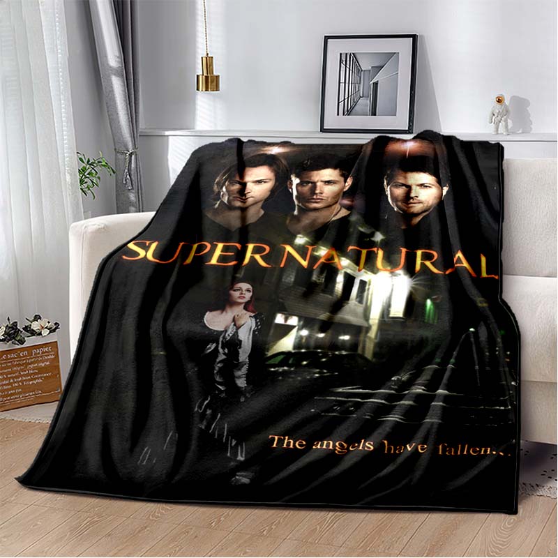 2026 New Supernatural Dean Sam Printed Blanket flannel Sofa Bed Cover for Four Seasons Comfortable Sleep Portable Warm Blanket