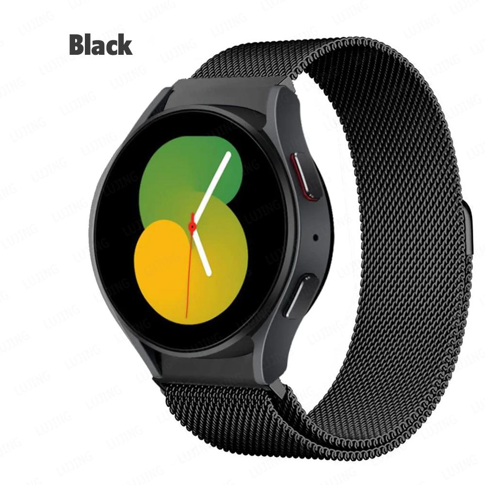 Milanese løkkebånd for Samsung Galaxy Watch 7 6/4/5 pro 44mm 40mm 45mm No Gaps Armbånd for Galaxy Watch 6 klassisk 43mm 47mm stropp