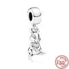 925 Copper Cute Animal Series Cat Dog Elephant Unicorn Bird Pendant Lucky Beads Fit Original Pantaro Charms Bracelet DIY Zircon