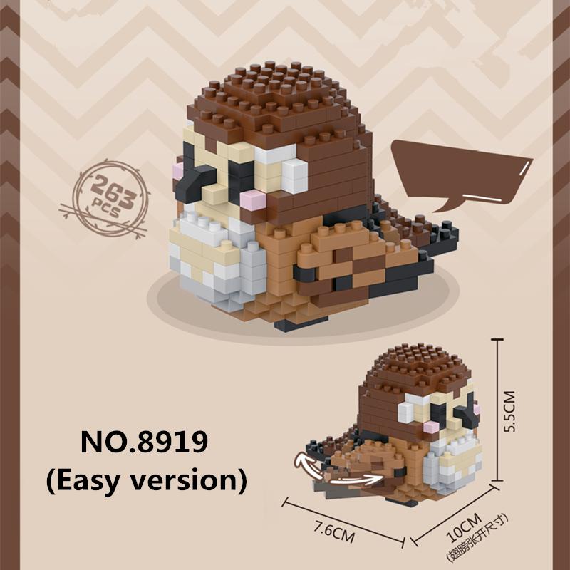 Kawaii Bird Series Micro Particle Building Blocks Cute Colorful Parrot Model DIY Bricks Decor Toys For Children Christmas Gifts