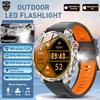 New Men Military Outdoor 1000mAh Battery Smart Watch Flashlight IP68 Waterproof 1.7-Inch HD Bluetooth Call Smartwatch