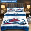 3PCS Avalanche Team Spirit Bedding Set,Including 1pc Duvet Cover And 2pcs Pillowcases Perfect for Bedroom, Dormitory, Fan Christmas Gift