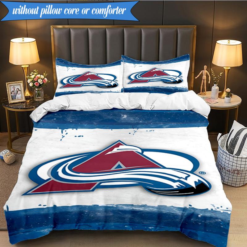 3PCS Avalanche Team Spirit Bedding Set,Including 1pc Duvet Cover And 2pcs Pillowcases Perfect for Bedroom, Dormitory, Fan Christmas Gift