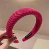 Sweet Pink Wide-brimmed Sponge Hair Band for Women Hot Fashion  Headband Tweed Fabric Hoop Hairband Y2k Girls Hair Accessories