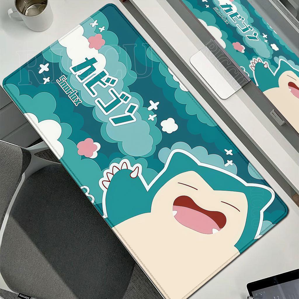 Game Card Mousepad Snorlax XXL Mouse Mat Pokmon Anime Peripheral Pokemon Large Desk Mat ESports Cabinet Deskpad PC Accessories