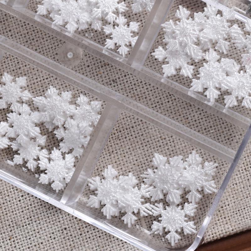 6-Grid Mixed Christmas Alloy Nail Art: Snowflakes & Trees DIY Accessories