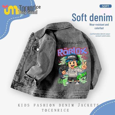 Roblox Jongens Denim Jas - Trendy Top voor Lente/Herfst voor Kinderen