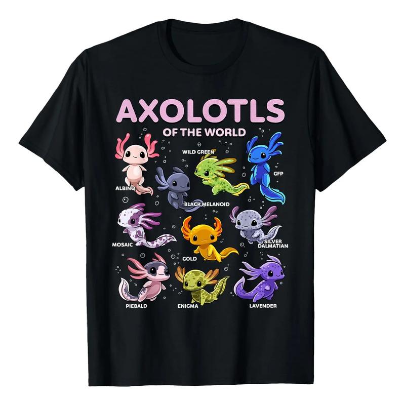 Camiseta Axolotl Kawaii Axolotls Of The World Axolotl Animal S