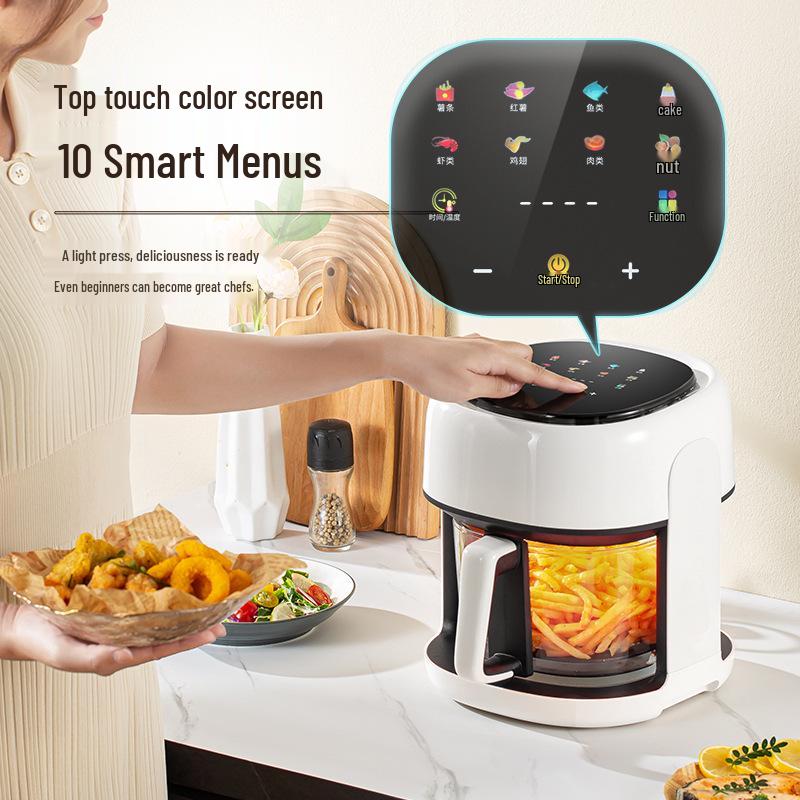 Smart Home Heißluftfritteuse mit großer Kapazität, ölfrei, mit beliebten Funktionen