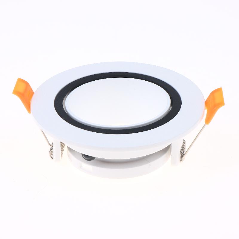 1Pcs White Black Round Light Kit Gu10 Base Lamp Holder Adjustable Ceiling Spotlight Shell Accessories