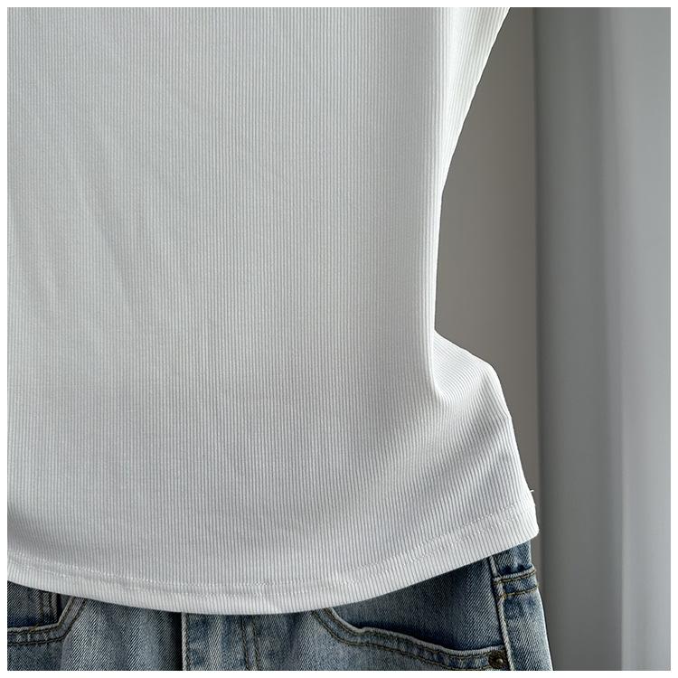 Fake Two-Piece Sleeveless Tank Top Casual Slim Fit Button Decor Summer Top Versatile Breathable Soft Material Flattering Slim Women Top