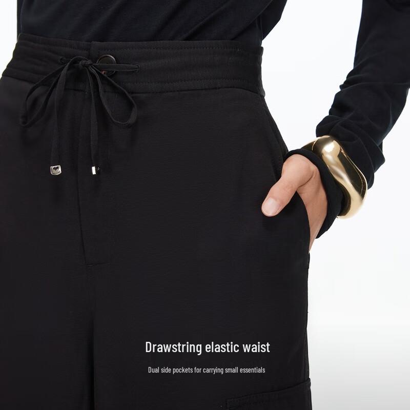 VEROMODA Linen Blend Drawstring Cargo Pants