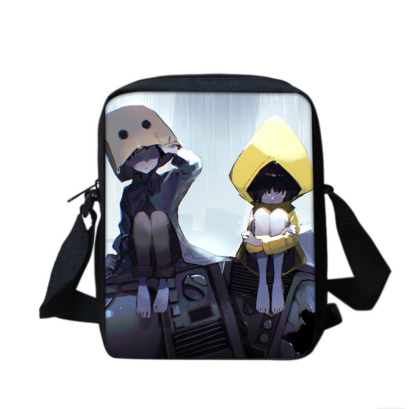 Little Nightmares shoulder bag, large capacity, lightweight, cartoon print, new school style for male and female students