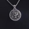 Retro Ethnic Style Dragon Necklace Men's Trendy Round Brand Texture Clavicle Chain Fashion High-end Pendant