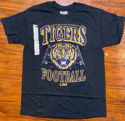 LSU Tigers "Welcome To Death Valley" Double Sided Black Fan Tee- NWT Unisex T-Shirt