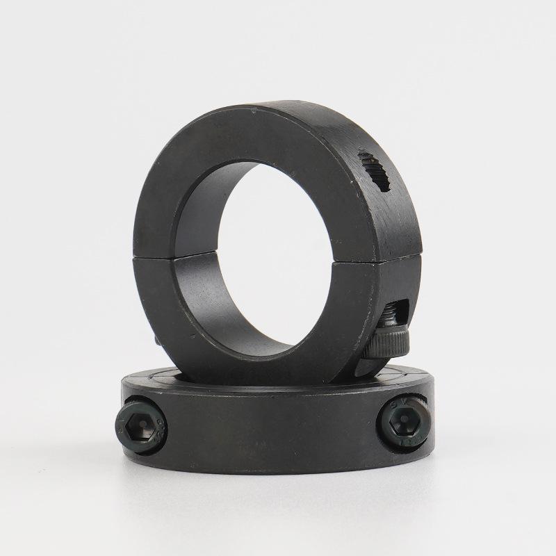 Pierścień zabezpieczający typu dzielonego ze stali węglowej zapobiegający poluzowaniu, do osi optycznej