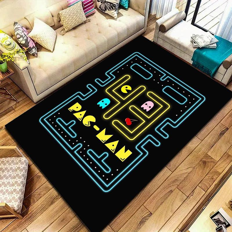 Pac-Man Carpet Rug for Living Room Bedroom Home Sofa Decoration,Kids play Non-slip Floor Mat