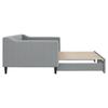 2 in 1 Pull Out Daybed Light Grey 90 x 200 cm Fabric