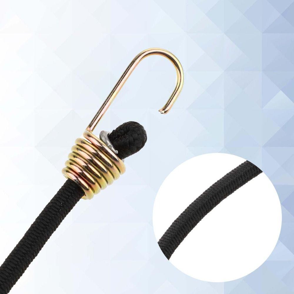 10 PCS with Steel Hooks Elastic Rope 10-Inch Rubber Strap Outdoor Bungee Cords  Bikes