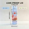 1PC God Is Within Her Art 750ml Color Plastic Sports Water Bottle Leakproof Flip Straw Lid Suitable for Sports Office Home Use