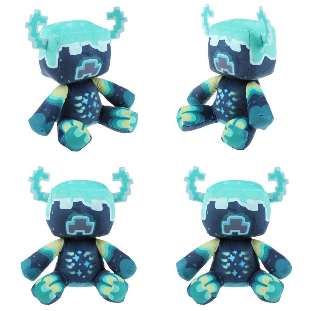 Peluche Minecraft Warden Animale di Peluche Morbido Bambola Pixel Giocattolo Regalo per Bambini 25cm