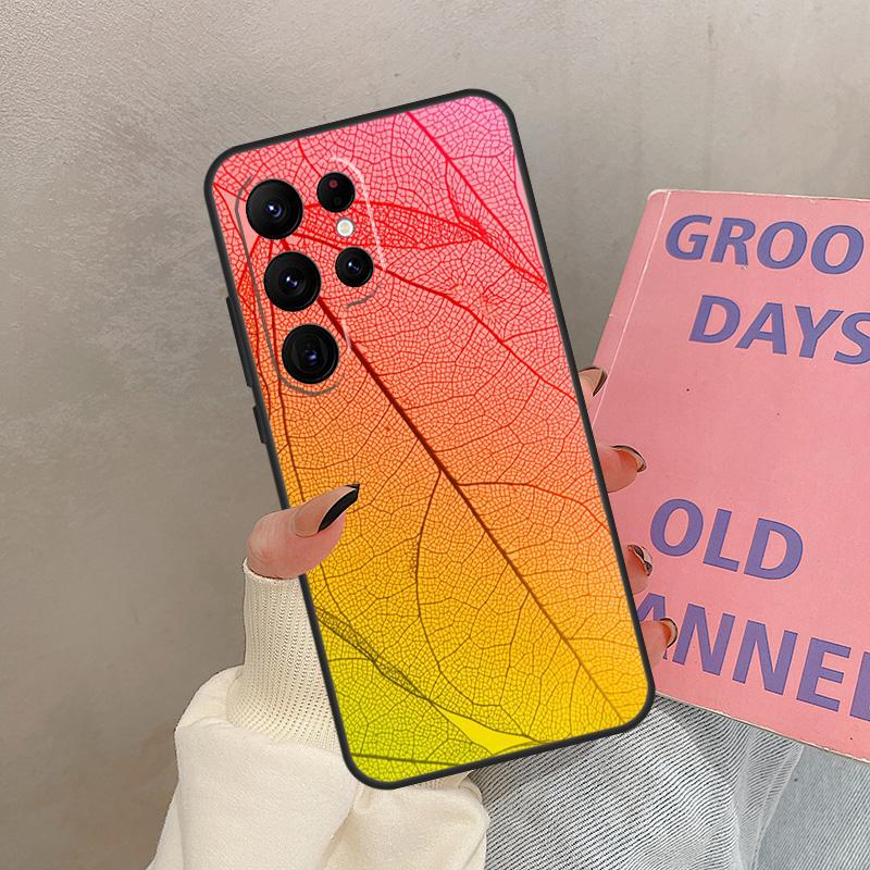 Colorful Leaves Case For Samsung Galaxy S24 Ultra S20 S21 S22 S23 S25 Ultra S9 S10 Plus S25 FE Cover Coque