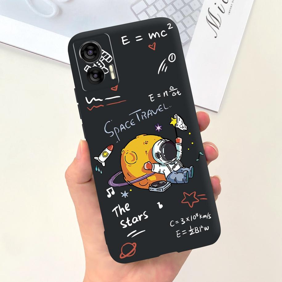 For Motorola Edge 30 Neo Case XT2245-1 Cute Cartoon Cat Painted Bumper Soft Silicone Cover For Motorola Edge 30 Lite 2022 Fundas
