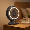 LED Light Personal Air Circulator Crescent Shape Table Cooling Fan Mini Desk Fan  Bedroom Use