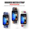 Nylon Strap For Huawei Band 10 9 8 Braided Comfortable Magnetic Buckle Adjustable Watchband Huanwei Band 10/9/8 Accessories Belt