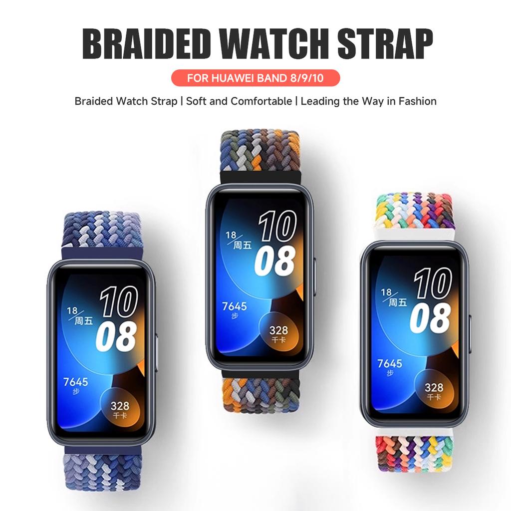 Nylon Strap For Huawei Band 10 9 8 Braided Comfortable Magnetic Buckle Adjustable Watchband Huanwei Band 10/9/8 Accessories Belt