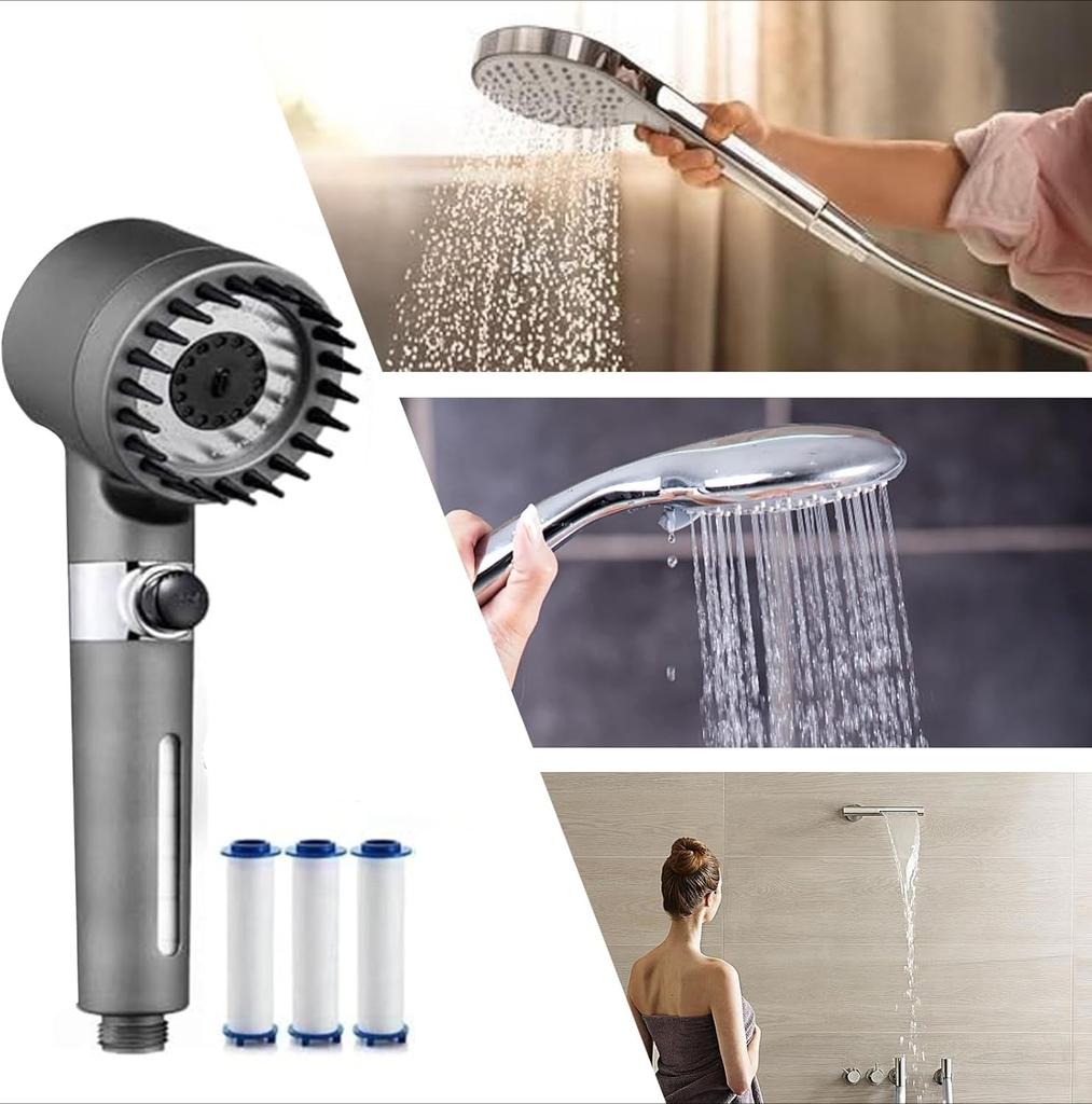 Nuovo rubinetto a goccia ionica da bagno portatile con rubinetto per soffione doccia, filtro per doccia, turbocompressore con modalità di spruzzo multiple
