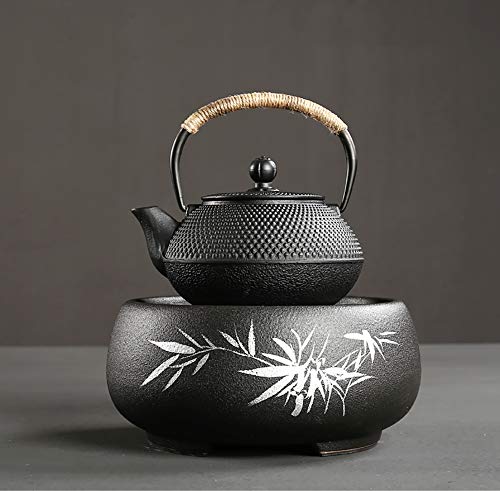 Hwagui Iron Teapot, 800ml (0.8L), IH Compatible, Direct Heat, Iron Kettle, Iron Supplement